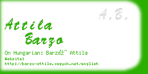 attila barzo business card